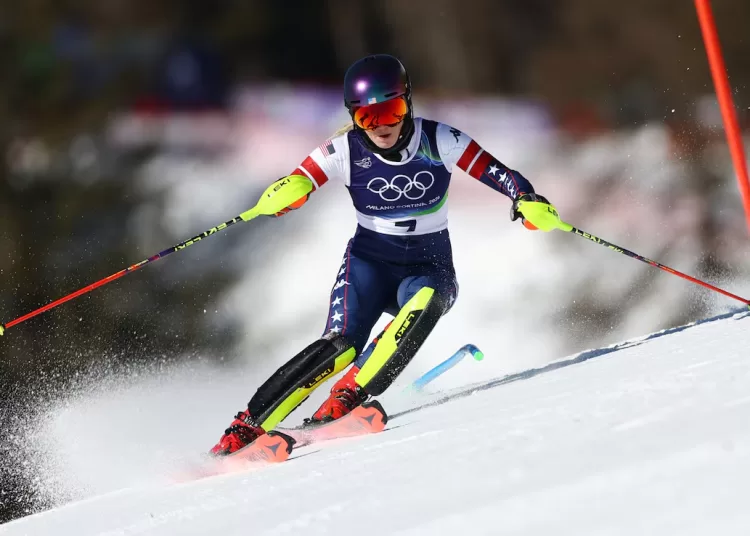 Shiffrin back to dominant best in Olympic slalom first run 1 - Egyptian Gazette