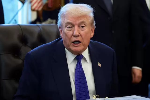 Trump urges nations to ‘take’ Strait of Hormuz 11 - Egyptian Gazette U.S. President Donald Trump speaks on the day he announced the creation of a critical mineral reserve, in the Oval Office at the White House, February 2, 2026. REUTERS/