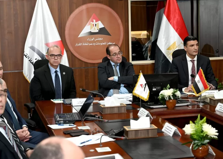 Egypt’s Minister of Industry, Khaled Hashem, during a meeting on Wednesday with Finance Minister Ahmed Kouchouk and Investment and Foreign Trade Minister Mohamed Farid Saleh.