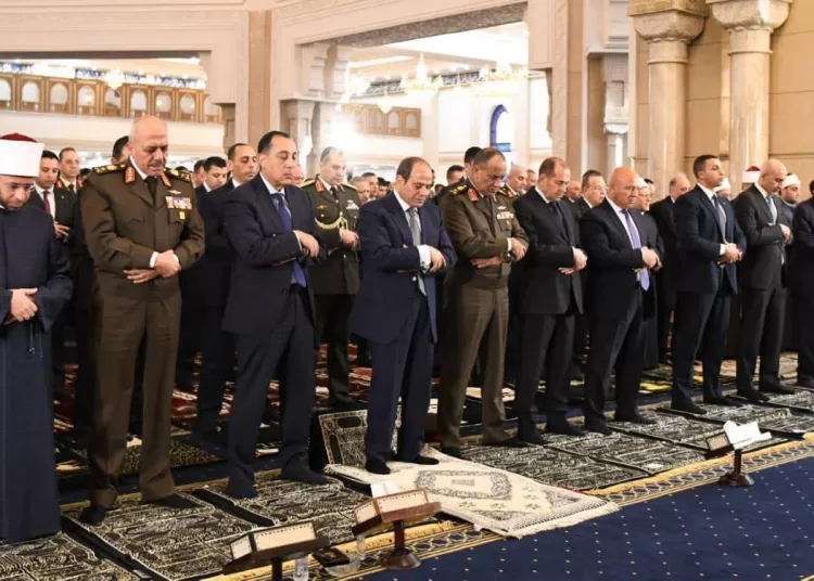 President Sisi attends Eid prayer at Al-Fattah Al-Aleem Mosque in New Capital 11 - Egyptian Gazette