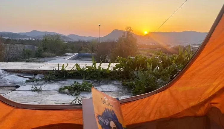 This photo provided by an Iranian lawyer who did not want to be identified, shows the backyard of her farmhouse on March 5, 2026, in Iran's Khuzestan province, where the family is seeking refuge from the U.S-Israeli strikes that fell too close to their city home. Credit: AP/Uncredited