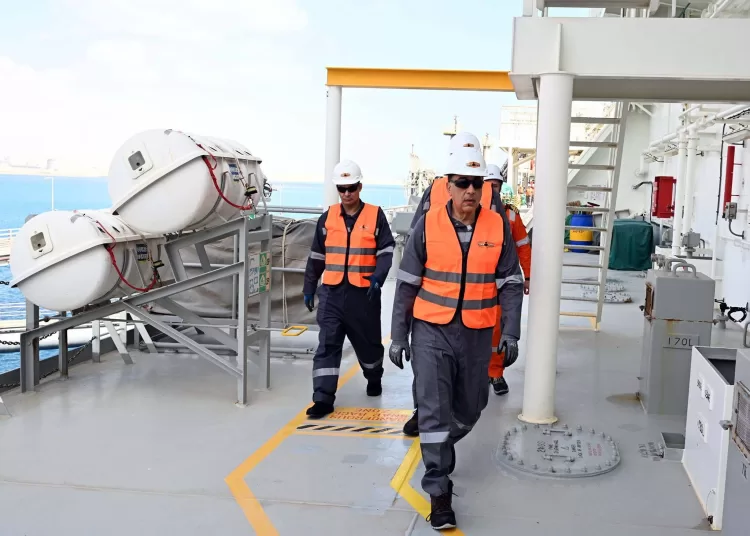 PM inspects LNG regasification at SUMED Port, wheat storage silo in Suez 1 - Egyptian Gazette