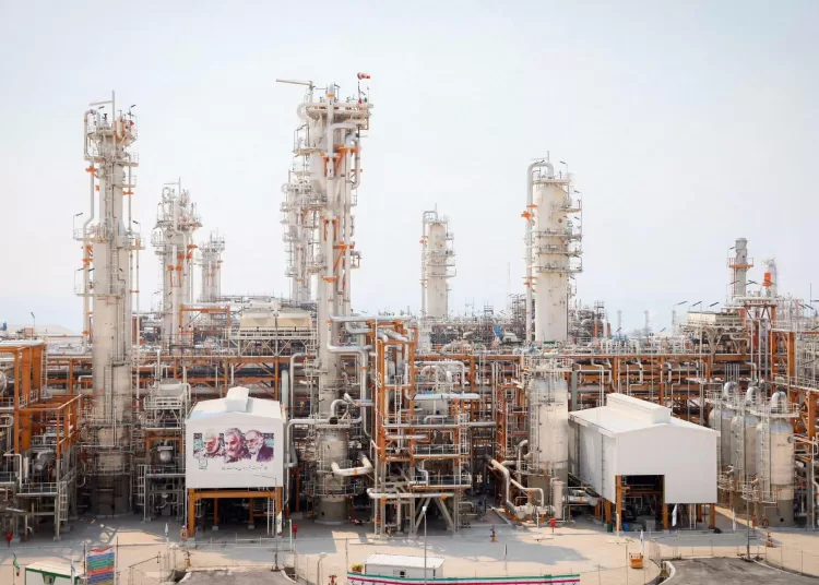 The South Pars field in the Gulf, seen in March 2023, is shared between Iran and Qatar. Photograph: Zuma Press/Alamy