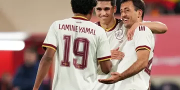 Spain claims friendly win over Serbia