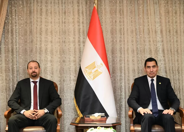 Minister of Youth and Sports Gohar Nabil during a meeting on Wednesday with a delegation from the Organisation for Economic Co-operation and Development (OECD).