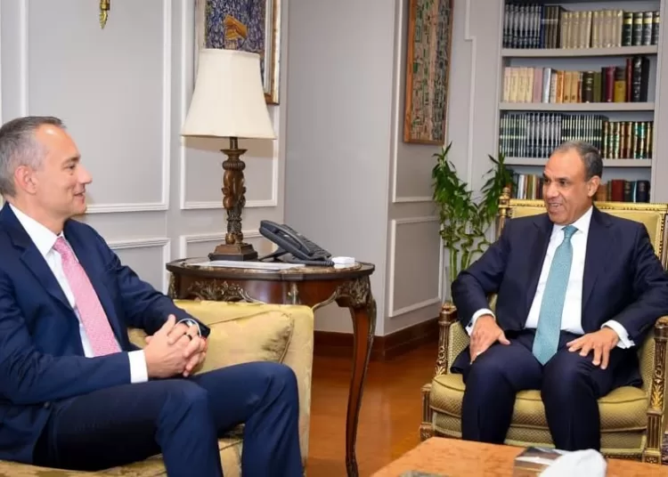 Minister of Foreign Affairs, Badr Abdel-Aati during his meeting on Wednesday with Nikolay Mladenov, the High Representative for Gaza.