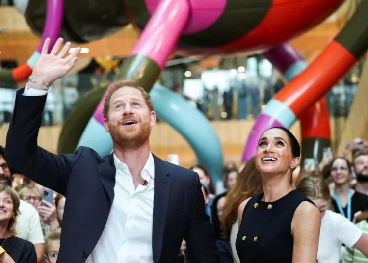 Prince Harry and Meghan, the Duke and Duchess of Sussex, visit the Royal Children's Hospital in Melbourne, Australia, April 14, 2026. REUTERS