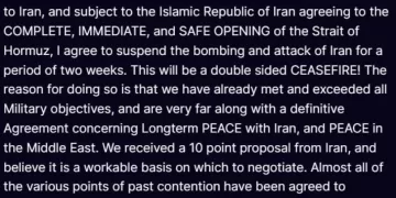 Trump announces 2-week Iran ceasefire