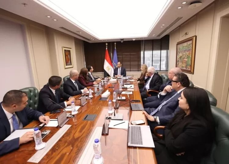Minister of Communications and Information Technology Raafat Hindi during his meeting on Wednesday with Naim Yazbeck, President of Microsoft for the Middle East and Africa (MEA), and his accompanying delegation.