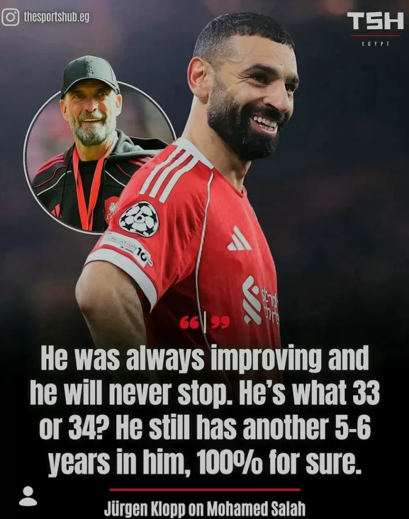 Klopp expects Salah to play into his 40s 15 - Egyptian Gazette Klopp expects Salah to play into his 40s 14 - Egyptian Gazette