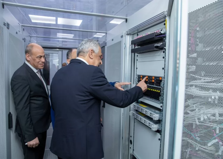 Minister of State for Military Production Salah Sulaiman Gombolat touring Tuya Technology, a company specialising in information systems.