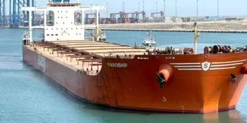 E. Port Said welcomes largest dry bulk vessel ever to dock in Egypt 1 - Egyptian Gazette E. Port Said welcomes largest dry bulk vessel ever to dock in Egypt