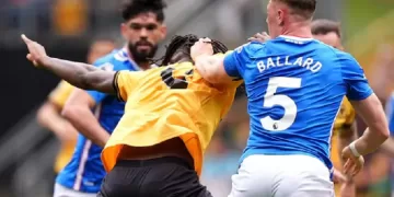 Ballard red-carded for hair pull vs Wolves