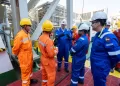 Oil minister attends drilling operations at Nargis gas field in Mediterranean Sea