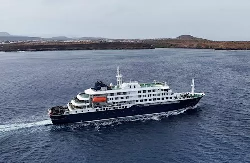 Countries scramble to track passengers of virus-hit cruise ship 12 - Egyptian Gazette A drone view of the cruise ship MV Hondius, carrying passengers suspected of having cases of hantavirus on board, leaves Praia, Cape Verde, May 6, 2026. REUTERS