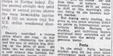New monetary crisis looms as Gold soars
