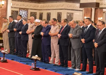 President Sisi performs Eid al- Adha prayer, witnesses sacrifice rituals
