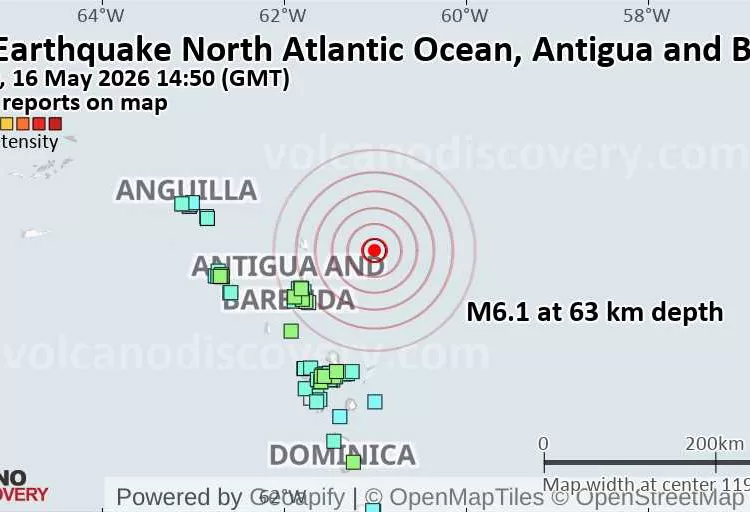Magnitude 6.0 earthquake hits Antigua, Barbuda 11 - Egyptian Gazette