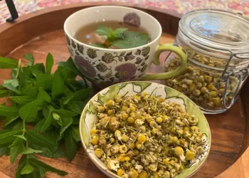 A soothing cup of herbal tea can begin in your garden