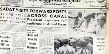 Sadat tours front lines, reaffirms faith in Armed Forces