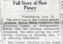 US Vessel Sunk by U-Boat in Atlantic