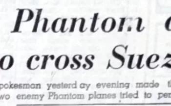 Enemy Phantom downed in bid to cross Suez canal