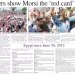 Protesters show Morsi ‘Red card’