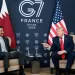Donald Trump meets Sheikh Tamim bin Hamad Al Thani, the Emir of Qatar, at he G7.
