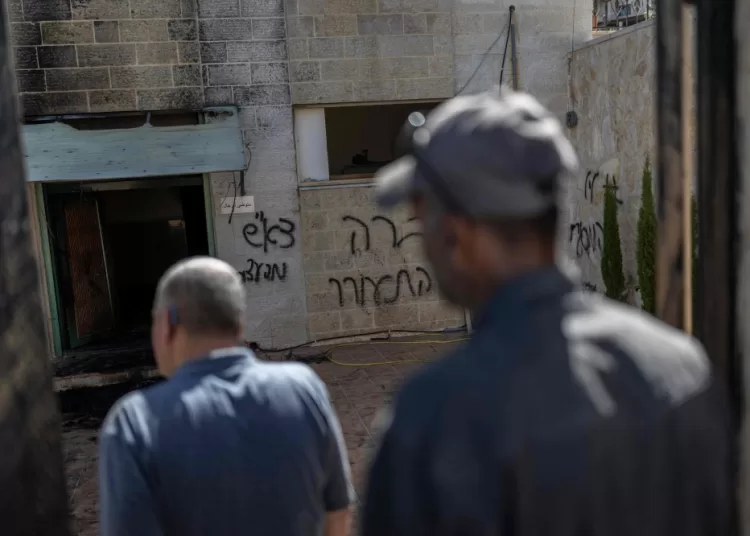 West Bank mosque set ablaze amid surge in Israeli settler violence 12 - Egyptian Gazette West Bank mosque set ablaze amid surge in Israeli settler violence 11 - Egyptian Gazette