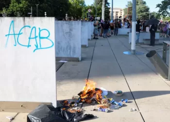 Swiss police fire tear gas as anti-G7 protesters target UN site