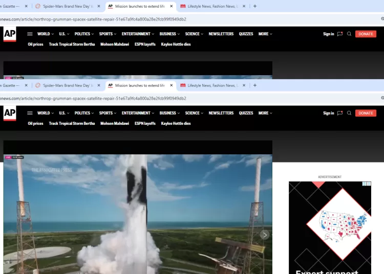 Private mission launches to extend life of out-of-gas communication satellites 11 - Egyptian Gazette