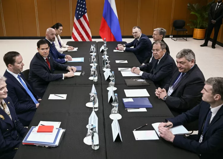 Rubio: US committed to helping end Ukraine war 12 - Egyptian Gazette Russia's Foreign Minister Sergey Lavrov attends a meeting with US Secretary of State Marco Rubio on the sidelines of the Association of Southeast Asian Nations (ASEAN) Foreign Ministers Meeting in Pasay, Metro Manila, on July 23, 2026. BRENDAN SMIALOWSKI/Pool via REUTERS