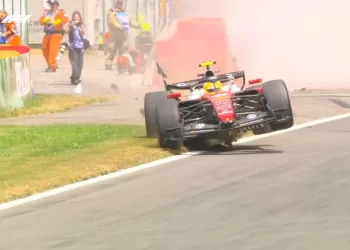 Hamilton crashes, Ferrari faces repairs
