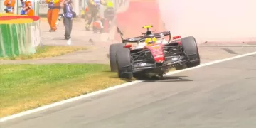 Hamilton crashes, Ferrari faces repairs 1 - Egyptian Gazette Hamilton crashes, Ferrari faces repairs