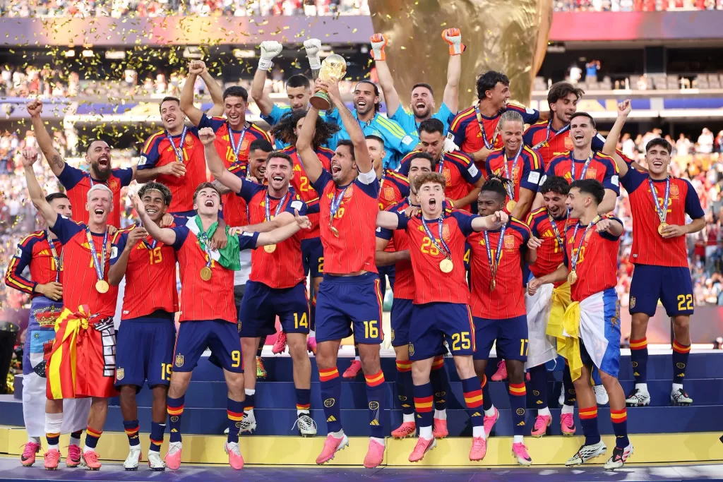 Spain wins the World Cup by beating Argentina 1-0