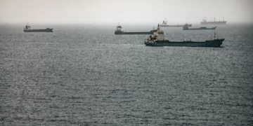 Tanker ablaze after projectile strike in Strait of Hormuz