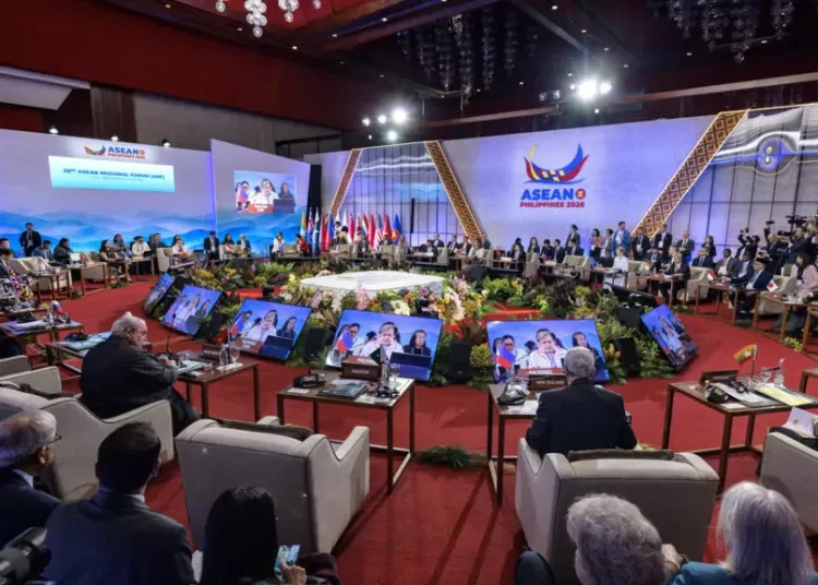 ASEAN urges open straits as US-Iran war looms 12 - Egyptian Gazette Foreign ministers attend the 33rd ASEAN Regional Forum (ARF), part of the ASEAN Foreign Ministers' Meeting, in Pasay, Metro Manila on July 23, 2026 © Ezra Acayan / POOL/AFP