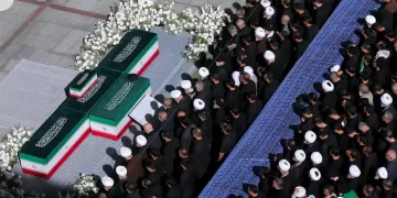 3 sons of  Khamenei appear at funeral