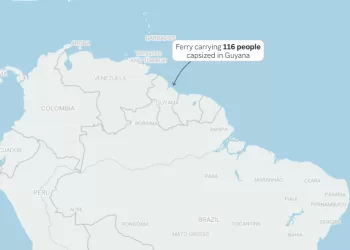 Ferry carrying 116 people capsizes off Guyana