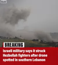Israel strikes Hezbollah in southern Lebanon after drone incident