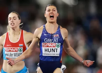 Hunt bags Euro sprint double