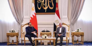 President Sisi receives Bahrain’s King in Alamein