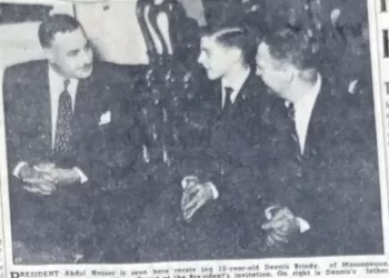 President Nasser hosts young American guest