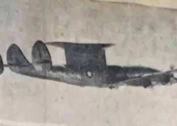 First flight photo of the ‘Flying Saucer’ Super-Constellation
