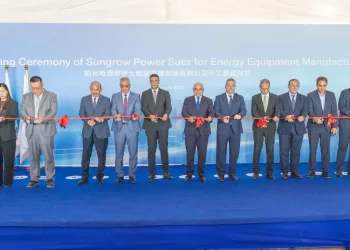 Suez hosts foundation stone for Sungrow energy storage plant