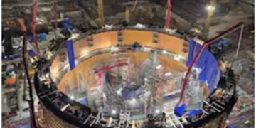 Concrete pour completed for 4th level of Dabaa Nuclear Plant containment vessel 1 - Egyptian Gazette Concrete pour completed for 4th level of Dabaa Nuclear Plant containment vessel