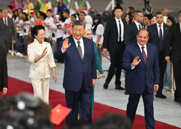 President Xi Jinping arrives in Cairo for a state visit to Egypt at the invitation of Egyptian President Abdel Fattah El-Sisi, on Sept 1, 2026. Upon arrival, Egyptian President Abdel Fattah El-Sisi and his wife welcomed Xi and his wife, Peng Liyuan, at the Cairo International Airport. [Photo/Xinhua]