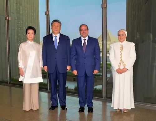 Sisi welcomes Chinese president, first lady to GEM 12 - Egyptian Gazette