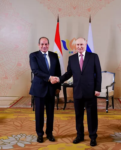 Sisi, Putin discuss bilateral ties, regional crises at BRICS summit 14 - Egyptian Gazette