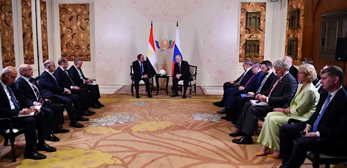 Sisi, Putin discuss bilateral ties, regional crises at BRICS summit 16 - Egyptian Gazette